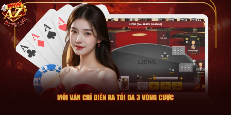 Làm Chủ Game Bài Liêng WINAZ Chỉ Với Các Bước Đơn Giản 2 Mỗi ván chỉ diễn ra tối đa 3 vòng cược