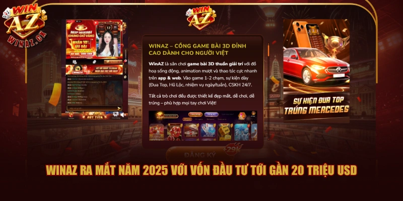 WINAZ ra mắt năm 2025 với vốn đầu tư tới gần 20 triệu USD